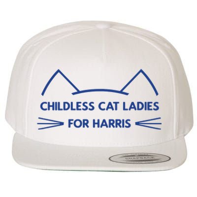 Childless Cat Ladies Vote Kamala Harris President 2024 Wool Snapback Cap