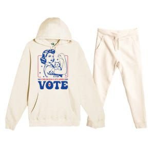 Childless Cat Ladies Vote Retro Election 2024 Usa Premium Hooded Sweatsuit Set