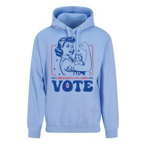 Childless Cat Ladies Vote Retro Election 2024 Usa Unisex Surf Hoodie