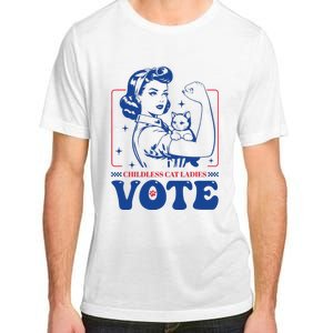 Childless Cat Ladies Vote Retro Election 2024 Usa Adult ChromaSoft Performance T-Shirt