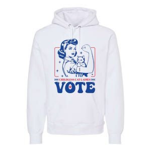 Childless Cat Ladies Vote Retro Election 2024 Usa Premium Hoodie