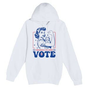 Childless Cat Ladies Vote Retro Election 2024 Usa Premium Pullover Hoodie