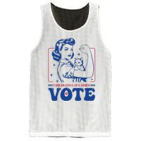 Childless Cat Ladies Vote Retro Election 2024 Usa Mesh Reversible Basketball Jersey Tank