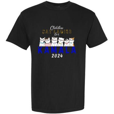 Childless Cat Ladies Vote For Kamala Harris 2024 Election Garment-Dyed Heavyweight T-Shirt