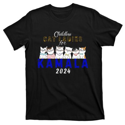 Childless Cat Ladies Vote For Kamala Harris 2024 Election T-Shirt