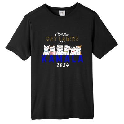 Childless Cat Ladies Vote For Kamala Harris 2024 Election Tall Fusion ChromaSoft Performance T-Shirt