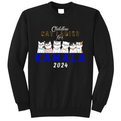 Childless Cat Ladies Vote For Kamala Harris 2024 Election Tall Sweatshirt