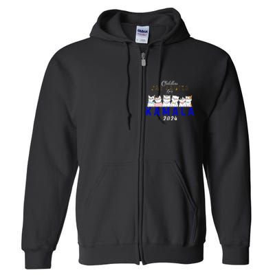 Childless Cat Ladies Vote For Kamala Harris 2024 Election Full Zip Hoodie