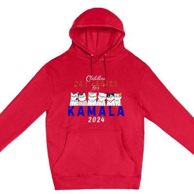 Childless Cat Ladies Vote For Kamala Harris 2024 Election Premium Pullover Hoodie