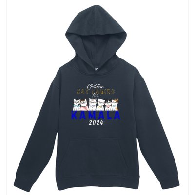 Childless Cat Ladies Vote For Kamala Harris 2024 Election Urban Pullover Hoodie