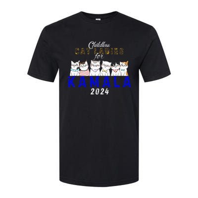 Childless Cat Ladies Vote For Kamala Harris 2024 Election Softstyle® CVC T-Shirt