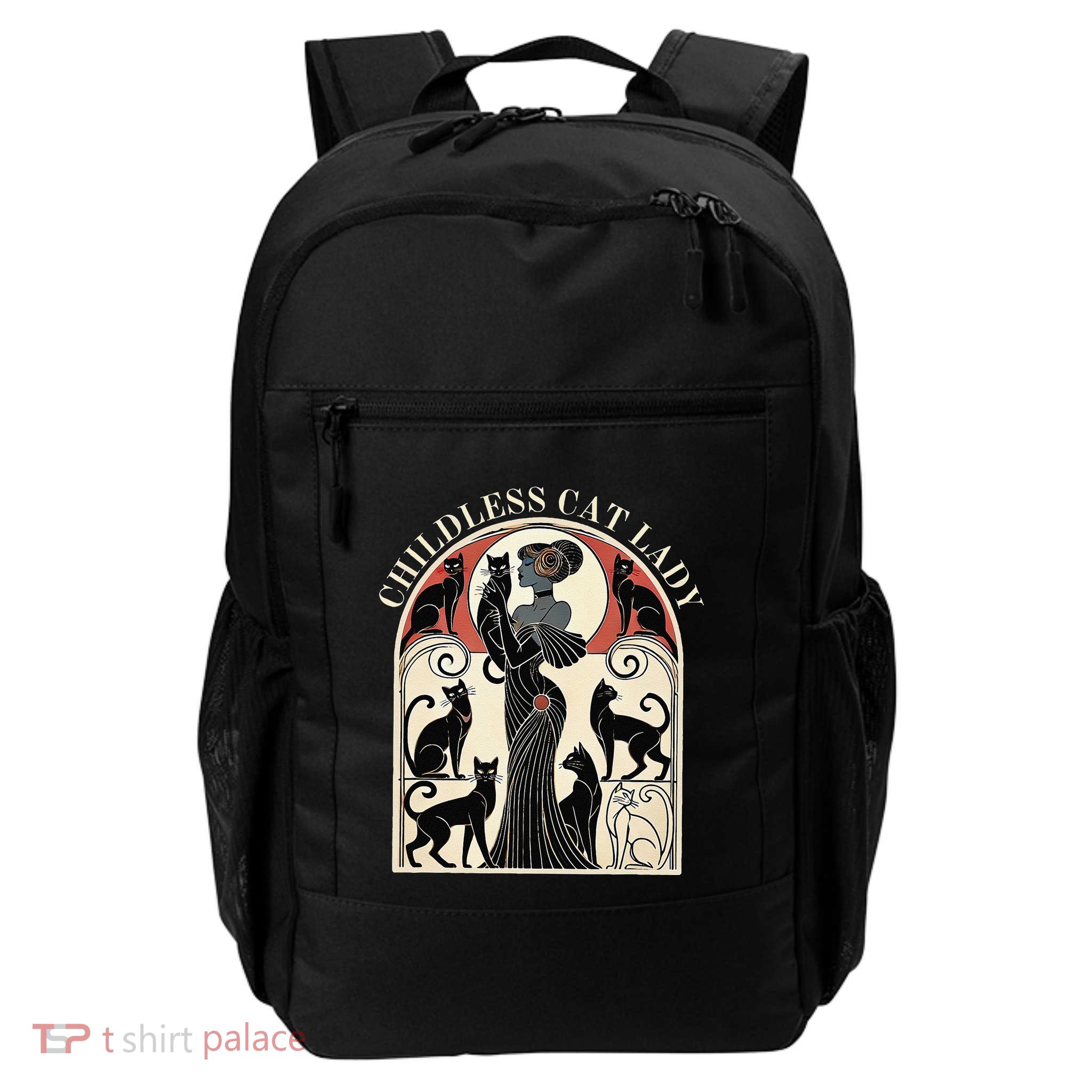 Childless Cat Ladies Cat Karma Retro Funny Gift Daily Commute Backpack