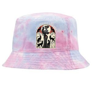 Childless Cat Ladies Cat Karma Retro Funny Gift Tie-Dyed Bucket Hat