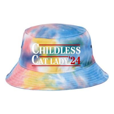 Childless Cat Lady 2024 Tie Dye Newport Bucket Hat