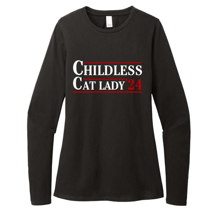 Childless Cat Lady 2024 Womens CVC Long Sleeve Shirt