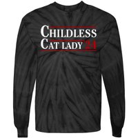 Childless Cat Lady 2024 Tie-Dye Long Sleeve Shirt