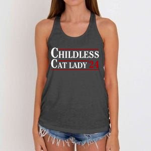 Childless Cat Lady 2024 Women's Knotted Racerback Tank