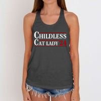 Childless Cat Lady 2024 Women's Knotted Racerback Tank