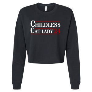 Childless Cat Lady 2024 Cropped Pullover Crew