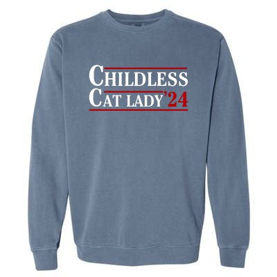 Childless Cat Lady 2024 Garment-Dyed Sweatshirt