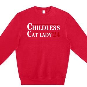 Childless Cat Lady 2024 Premium Crewneck Sweatshirt