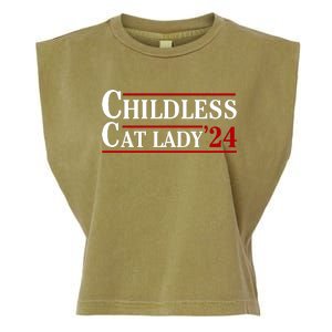 Childless Cat Lady 2024 Garment-Dyed Women's Muscle Tee