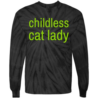 Childless Cat Lady Funny Vote 2024 Tie-Dye Long Sleeve Shirt