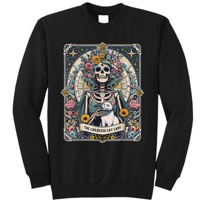 Childless Cat Lady Tarot Card Tall Sweatshirt