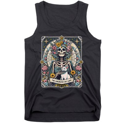 Childless Cat Lady Tarot Card Tank Top