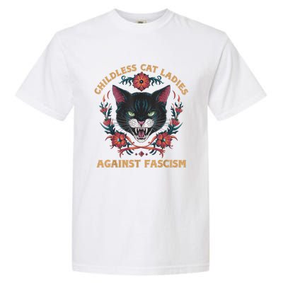 Childless Cat Lady Ladies Against Fascism Kamala 2024 Garment-Dyed Heavyweight T-Shirt