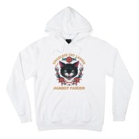 Childless Cat Lady Ladies Against Fascism Kamala 2024 Hoodie