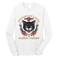 Childless Cat Lady Ladies Against Fascism Kamala 2024 Long Sleeve Shirt