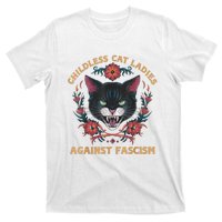 Childless Cat Lady Ladies Against Fascism Kamala 2024 T-Shirt