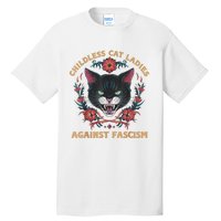 Childless Cat Lady Ladies Against Fascism Kamala 2024 Tall T-Shirt