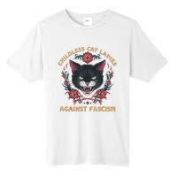 Childless Cat Lady Ladies Against Fascism Kamala 2024 Tall Fusion ChromaSoft Performance T-Shirt