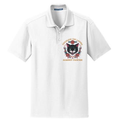 Childless Cat Lady Ladies Against Fascism Kamala 2024 Dry Zone Grid Polo