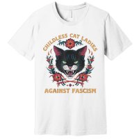 Childless Cat Lady Ladies Against Fascism Kamala 2024 Premium T-Shirt