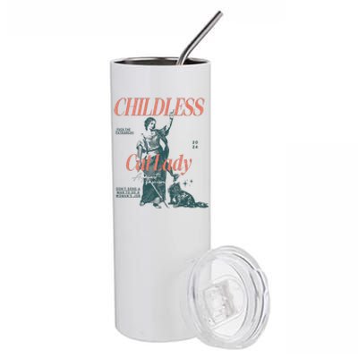 Childless Cat Lady Stainless Steel Tumbler