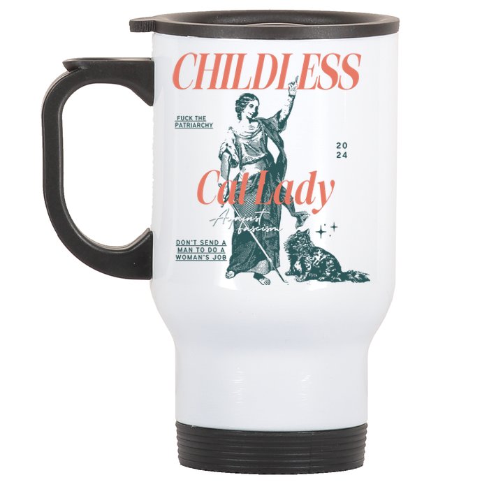 Childless Cat Lady Stainless Steel Travel Mug