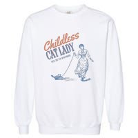 Childless Cat Lady Garment-Dyed Sweatshirt