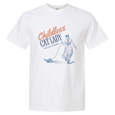 Childless Cat Lady Garment-Dyed Heavyweight T-Shirt