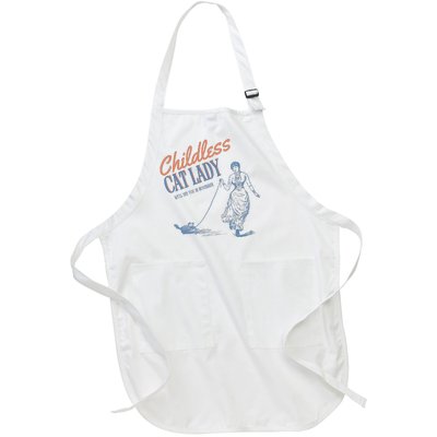 Childless Cat Lady Full-Length Apron With Pockets