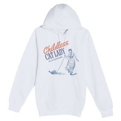 Childless Cat Lady Premium Pullover Hoodie