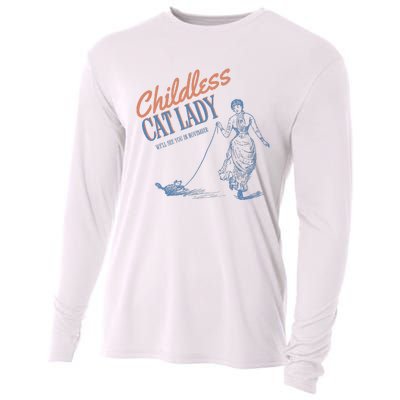 Childless Cat Lady Cooling Performance Long Sleeve Crew