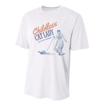 Childless Cat Lady Performance Sprint T-Shirt