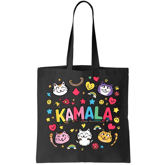 Childless Cat Lady Kamala Funny Kind Cartoon Cats Tote Bag