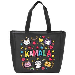 Childless Cat Lady Kamala Funny Kind Cartoon Cats Zip Tote Bag