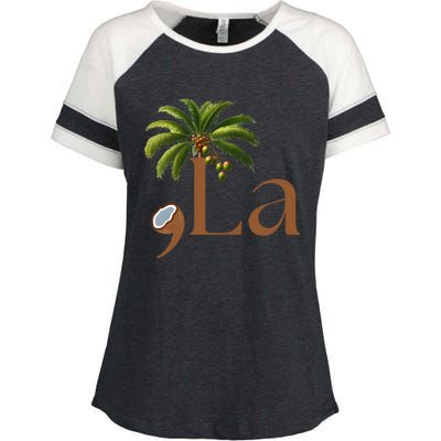 Coconut Comma + La 2024 Enza Ladies Jersey Colorblock Tee