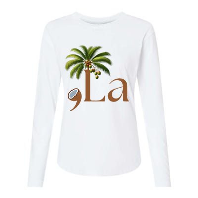 Coconut Comma + La 2024 Womens Cotton Relaxed Long Sleeve T-Shirt