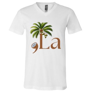 Coconut Comma + La 2024 V-Neck T-Shirt